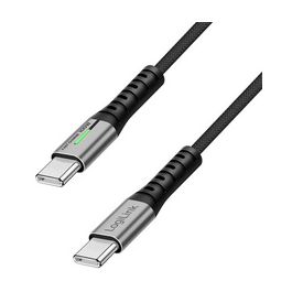 LogiLink USB 2.0 Kabel mit LED, USB-C - USB-C Stecker, 3,0 m