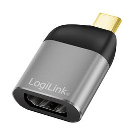 LogiLink USB-C - DisplayPort Adapter, Aluminium-Gehäuse