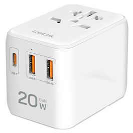 LogiLink Universal-Reiseadapter (EU/AUS/US/UK), 20 Watt