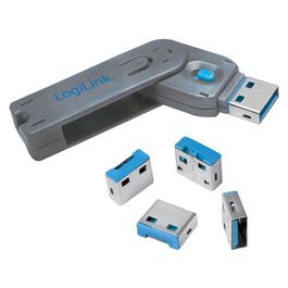 LogiLink Verrou de sécurité USB, 1 clé / 4 verrous