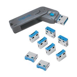 LogiLink Verrou de sécurité USB, 1 clé / 8 verrous