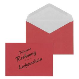 MAILmedia Briefumschlag C6 "Lieferschein/Rechnung", rot