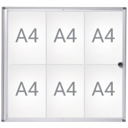 MAUL Vitrine d'affichage MAULextraslim, 4 x A4, aluminium