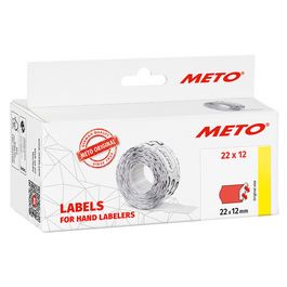 METO Étiquette pour étiqueteuse de prix, 26 x 16 mm, rouge