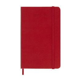 MOLESKINE Agenda de poche 2025/2026, 18 mois, P/A6, rouge