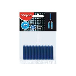 Maped Cartouche d'encre, bleu, dans un blister