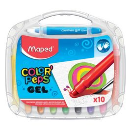 Maped Craie gel COLOR'PEPS GEL, étui plastique de 10