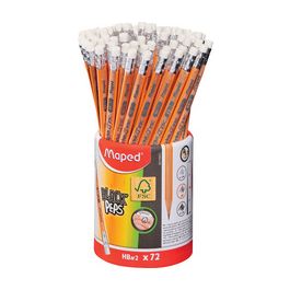 Maped Crayon BLACK'PEPS, avec gomme, pot de 72