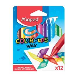 Maped Crayon de cire COLOR'PEPS WAX, étui en carton de 12