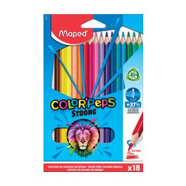 Maped Crayon de couleur COLOR'PEPS STRONG, étui carton de 18