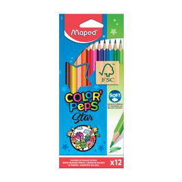 Maped Crayon de couleur COLOR'PEPS Star, étui carton de 12