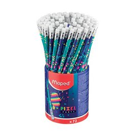 Maped Crayon de papier PIXEL PARTY, avec gomme, pot de 72