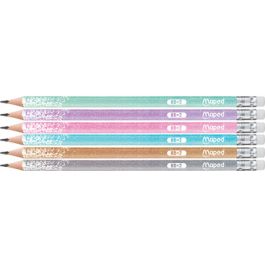 Maped Crayon graphite bois HB GLITTER, avec gomme