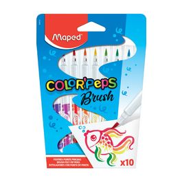 Maped Feutre COLOR'PEPS Brush, étui en carton de 10