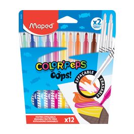 Maped Feutre effaçable COLOR'PEPS OOPS, étui carton de 12
