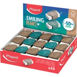 Maped Gomme Precision SMILING PLANET, présentoir de 30 x30