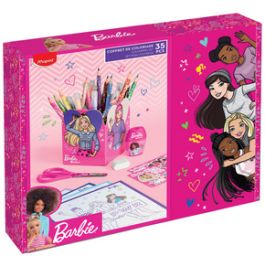 Maped Kit de dessin Barbie, 35 pièces, dans boîte cadeau