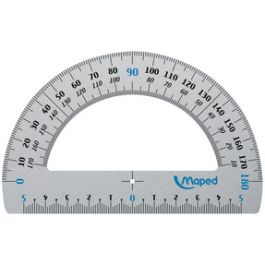Maped Rapporteur 180 degrés, en aluminium, 120 mm