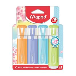 Maped Surligneur FLUO'PEPS PASTEL, blister de 4