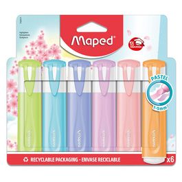 Maped Surligneur FLUO'PEPS PASTEL, blister de 6
