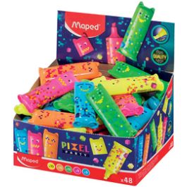 Maped Surligneur Mini PIXEL PARTY, présentoir de 48 x48