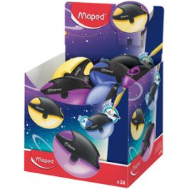 Maped Taille-crayon Galactic, en plastique, présentoir de 24 x24