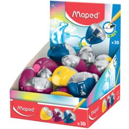 Maped Taille-crayon i-gloo Eject, assorti, présentoir de 30 x30