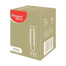 Maped Trombone, en acier nickelé, 77 mm, ondulé