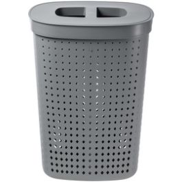 NHG Panier à linge SEOUL, 60,8 litres, ovale, gris