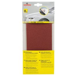 NIGRIN Papier émeri, ponçage intermédiaire, grain P100/150