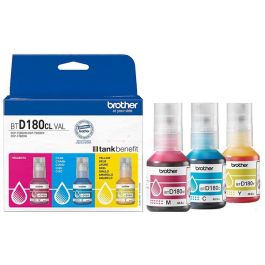 Bouteille d'encre d'origine Brother BTD180CLVAL - multipack 3 couleurs : cyan, magenta, jaune