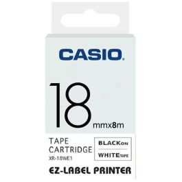 Ruban d'origine Casio XR18WE1 - noir, blanc