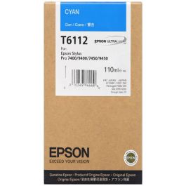 Cartouche d'origine Epson C13T611200 / T6112 - cyan