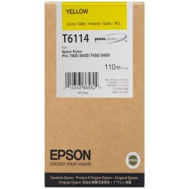 Cartouche d'origine Epson C13T611400 / T6114 - jaune