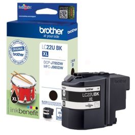 Cartouche d'origine Brother LC22UBKBP - noire