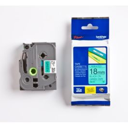Ruban cassette d'origine Brother TZE741 - noir, vert