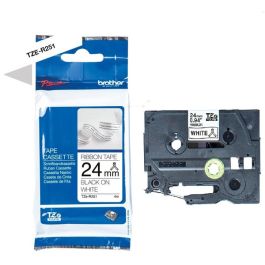 Ruban cassette d'origine Brother TZER251 - noir, blanc
