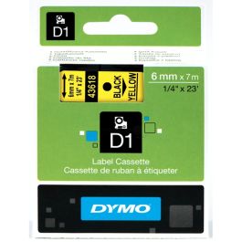 Ruban cassette d'origine Dymo 43618 / S0720790 - noir, jaune