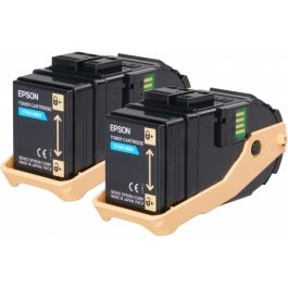 Toner d'origine Epson C13S050608 / 0604 - cyan - pack de 2