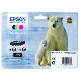 Cartouches d'origines Epson C13T26164020 / 26 - multipack 4 couleurs : noire, cyan, magenta, jaune
