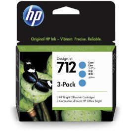 Cartouche d'origine HP 3ED77A / 712 - cyan - pack de 3