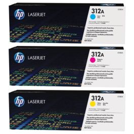 Toners d'origines HP CF440AM / 312A - multipack 3 couleurs : cyan, magenta, jaune