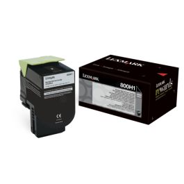 Toner d'origine Lexmark 80C0H10 / 800H1 - noir