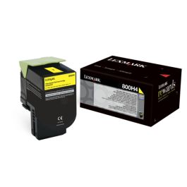 Toner d'origine Lexmark 80C0H40 / 800H4 - jaune