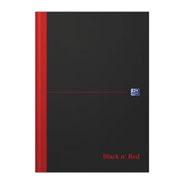 Oxford Bloc-notes Black n' Red - à reliure, A4, quadrillé