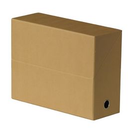 Oxford Boîte transfert toilée, format A4, havane