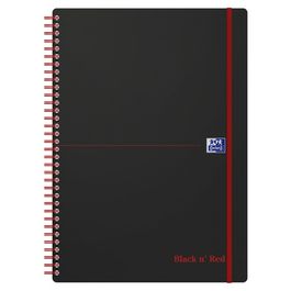 Oxford Cahier à spirale Black n' Red, A4, quadrillé, PP