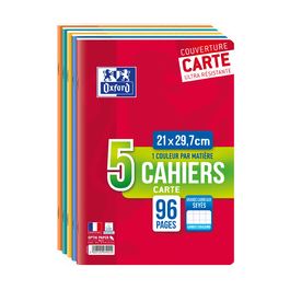 Oxford Cahier piqûre, A4, Seyès, 96 pages, lot de 5