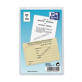 Oxford Etui de protection simple, PVC, 0,15 mm, 80 x 130 mm