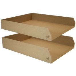 Oxford Set de corbeilles à courrier "Savana", A4, naturel